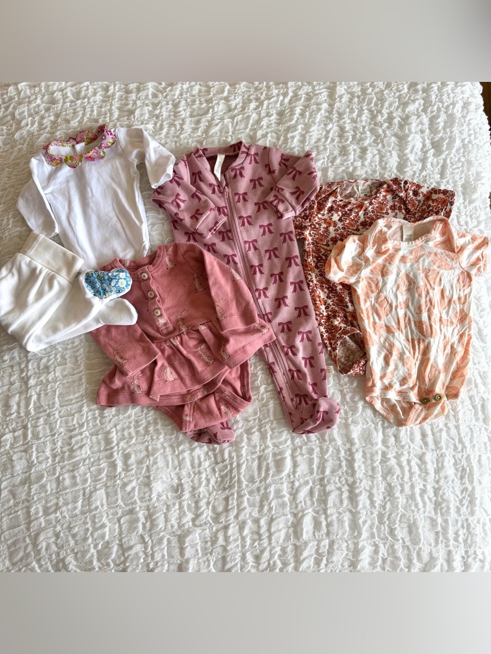 Bundle of Baby Girl Clothes: Kate Quinn, Jacadi and Snug Brands 3m/6m/3-6m/6-12m